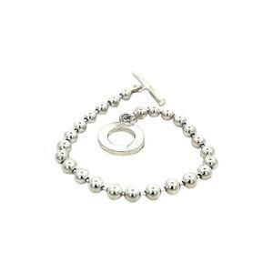 Gucci Estate Toggle Bracelet Size 8 Sterling Silver 8 mm Beads G34